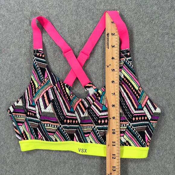 Victoria's Secret VSX Sport Racerback Sports Bra Size 32C Colorful Pullover - Picture 2 of 5